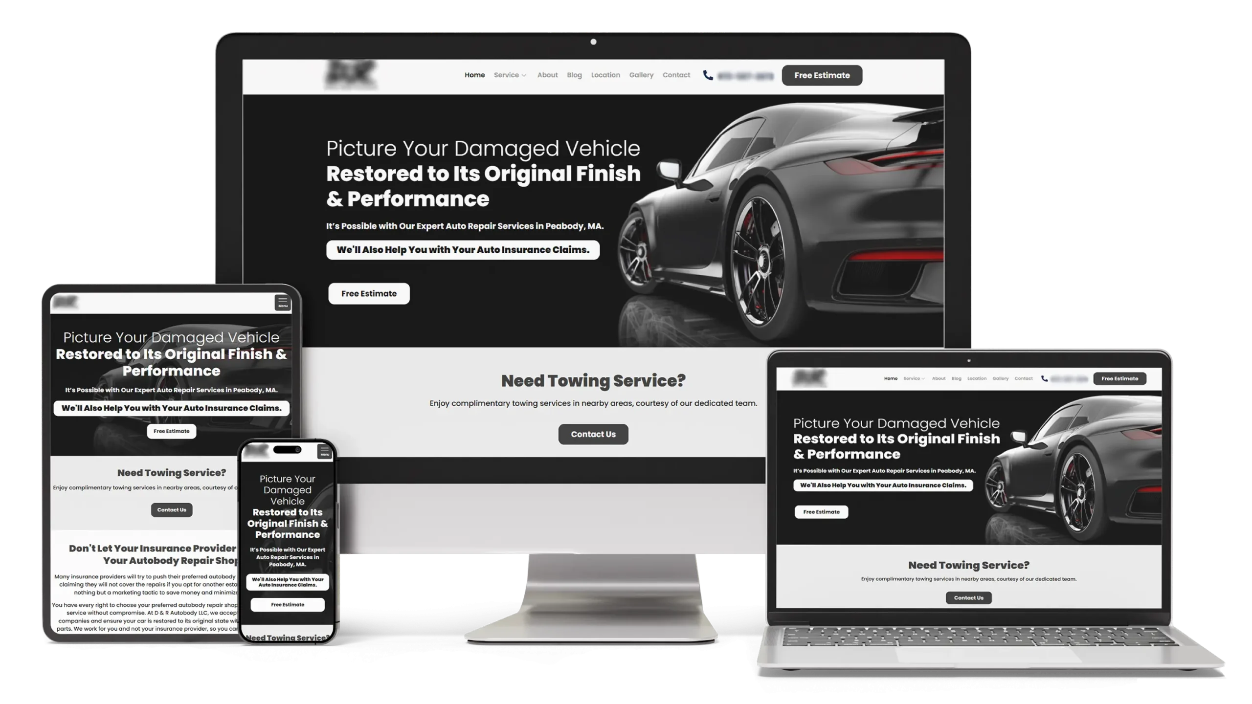 Web development responsive device mockups