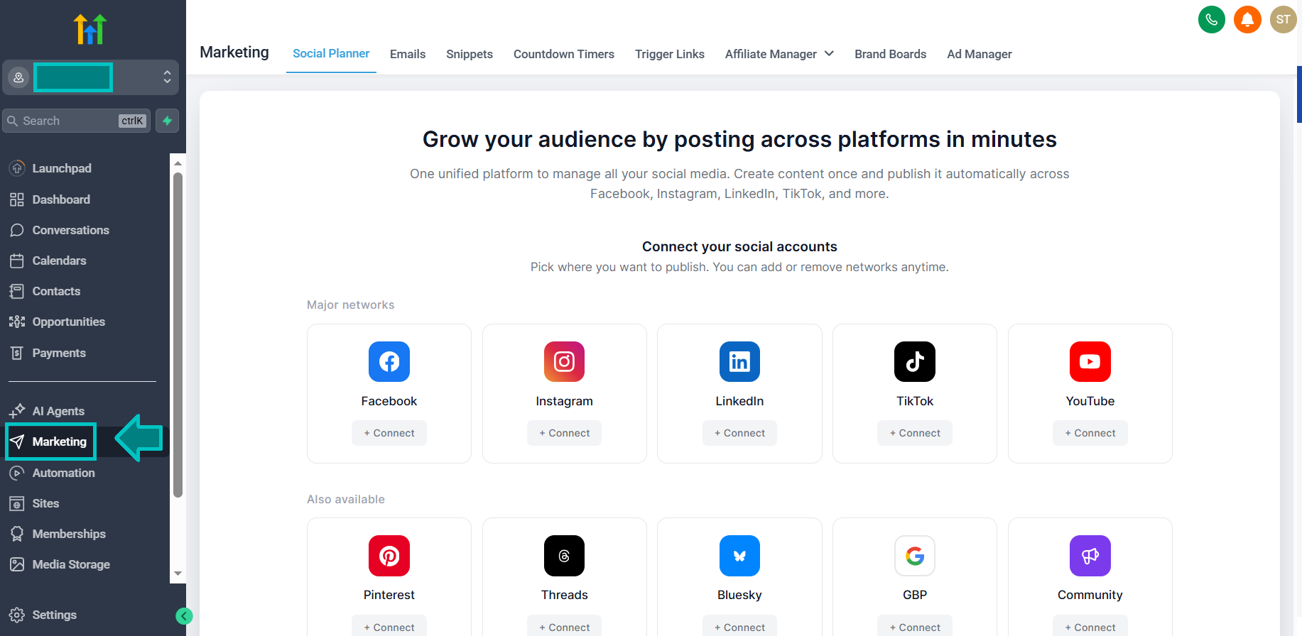 Connect Marketing Channels