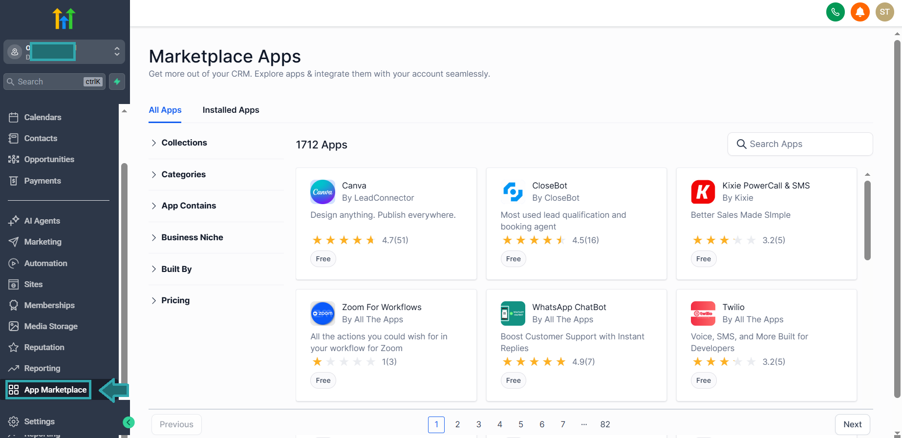 Marketplace Apps
