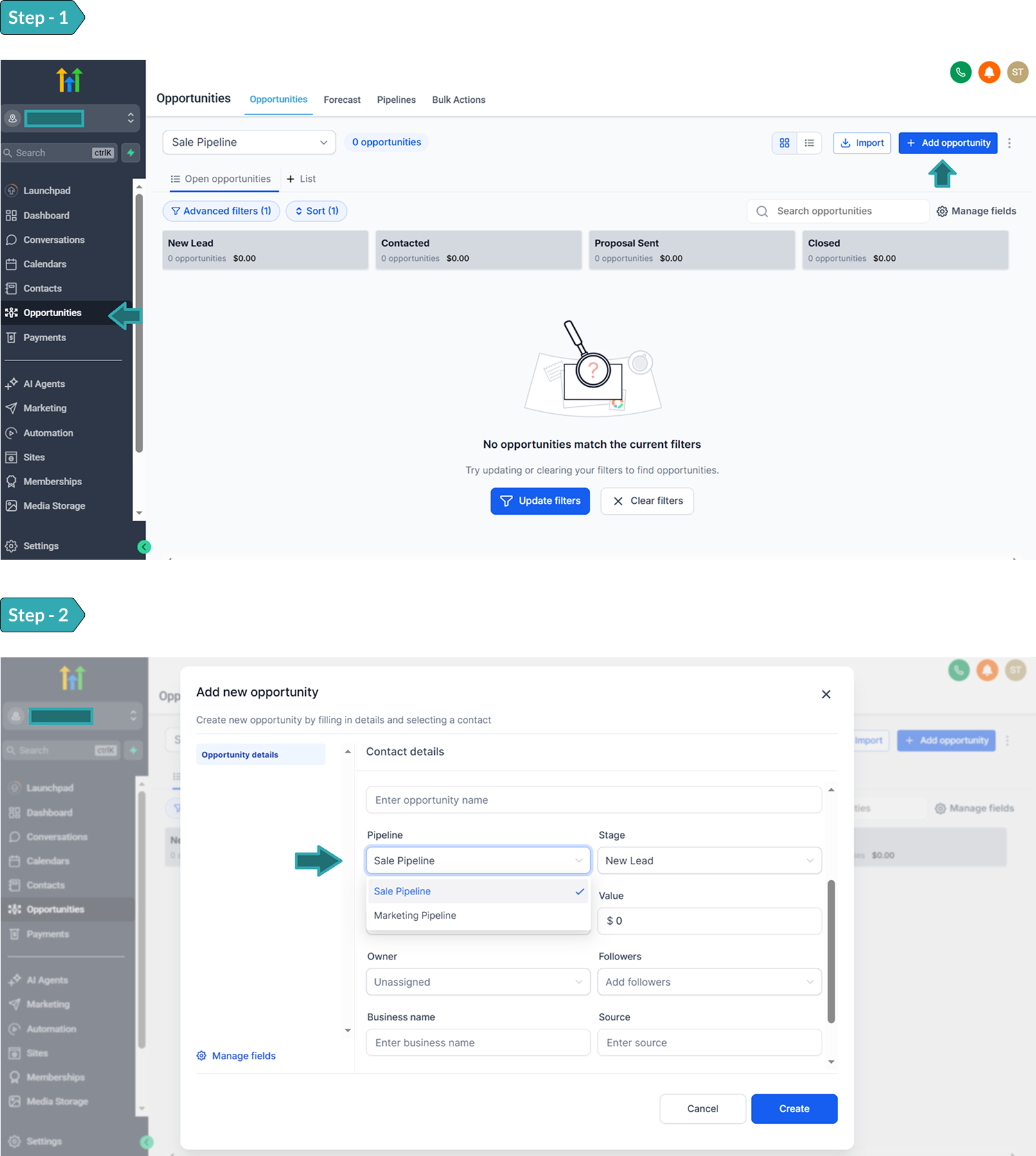 Sales Pipeline and a Marketing Pipeline